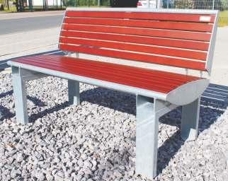 resideo Sitzbank Stahl- Holzkombination Besonders robuste und schwere Bank aus