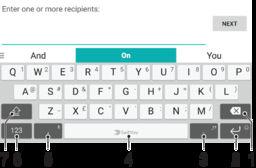 Eingeben von Text Bildschirmtastatur SwiftKey ist die standardmäßige Texteingabe-Anwendung.
