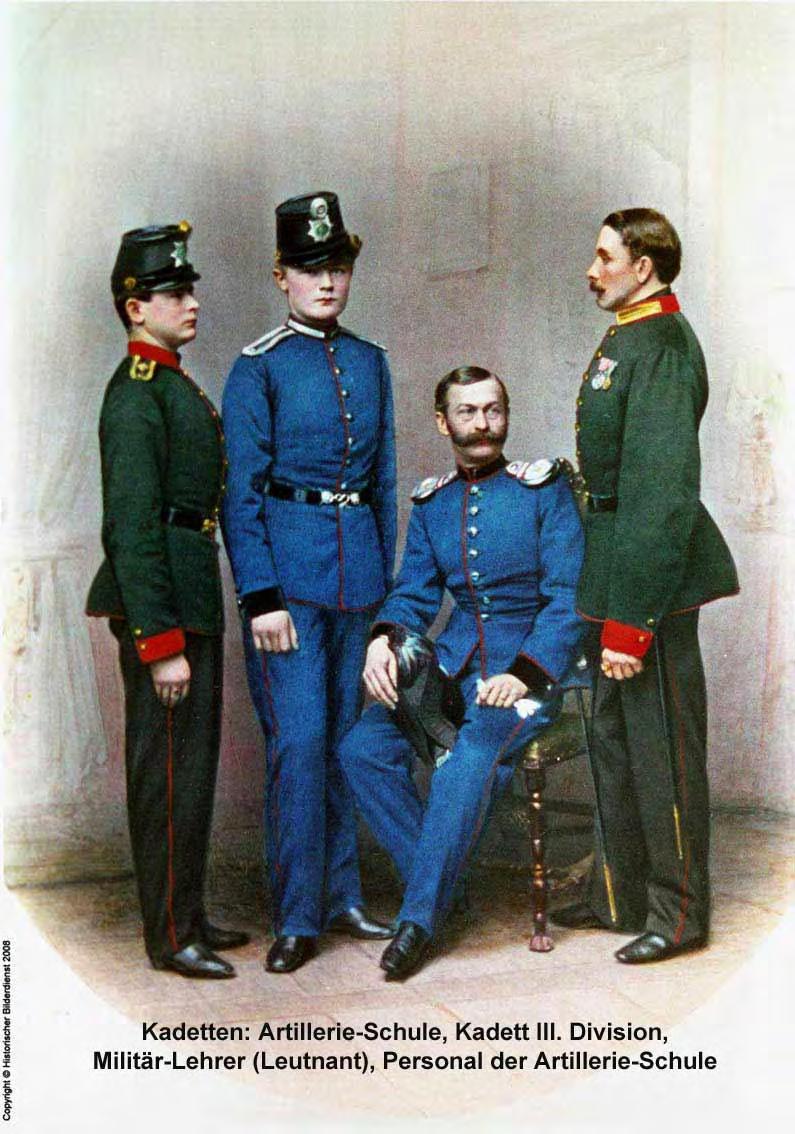 Quelle: Die Königlich Sächsische Armee 1865 nach einer handkolorierten