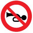 14. HUPVERBOT Dieses Zeichen zeigt an, dass die Betätigung der Vorrichtungen zur Abgabe von Schallzeichen verboten ist, wenn zur Abwendung einer Gefahr von einer Person ein anderes Mittel ausreicht.