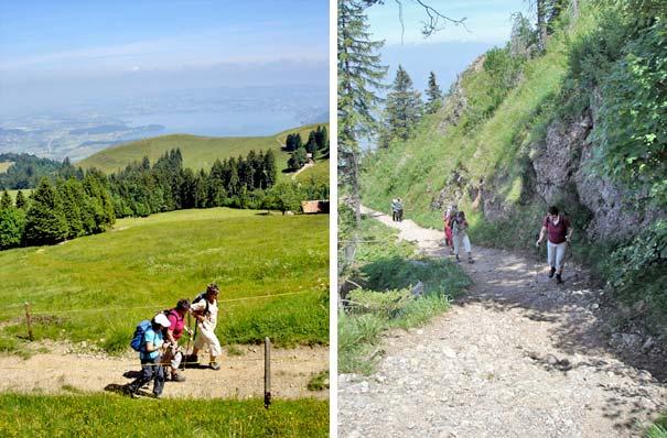 Nach dem Start-Kaffee in der Bergbeiz Holderen wird es ernst: Der Aufstieg zur