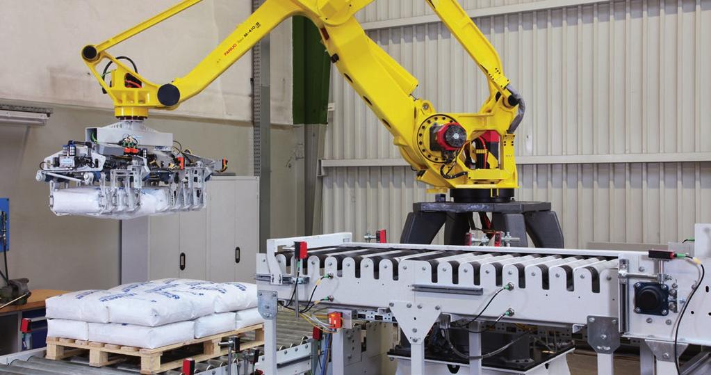 ROBOTPAC INNOVATIVE PALETTIERTECHNOLOGIE Der robotpac ermöglicht eine zuverlässige, sichere und automatische Palettierung verschiedenster Materialien.