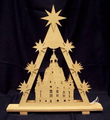 Artikelnummer: 237 - Lichterbaum "Frauenkirche Dresden" Breite: 42 cm,