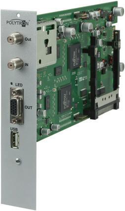 DVB-S/S2 in AV mit CI SPM-S2AVT: Empfangs - modul zur Um setzung von zwei DVB-S/S2 Programmen aus einem Transponder in AV-Signale.