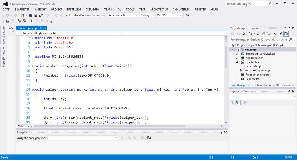 C - Entwicklungsumgebungen Microsoft Visual Studio für