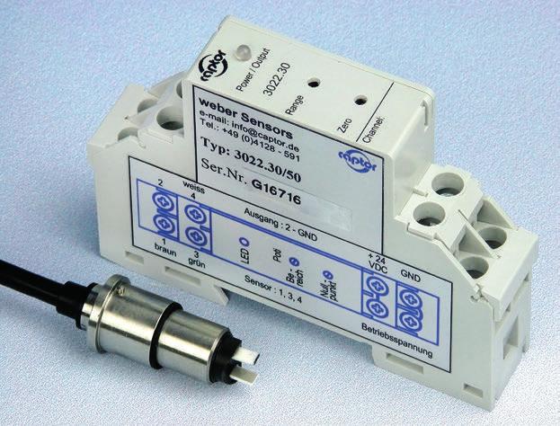 Strömungsmesser für kleine Rohrdurchmesser von ID10 bis ID15 (vent-captor System 3505 + 3022.