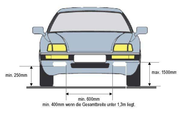 Originale Tagfahrlichter an Fahrzeugen aus den USA sind zulässig, wenn sie das Zeichen SAE oder DOT und die vorgeschriebene Anordnung, Farbe und Schaltung aufweisen.