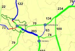 Frage: Wie können in VCD-Variante A 112 Güterzüge in 2030 weniger auf der Strecke Hamburg-Berlin fahren, wenn gemäß Abbildung 5 nur 68 (42+26) Güterzüge auf der Strecke in der Nullprognose fahren?