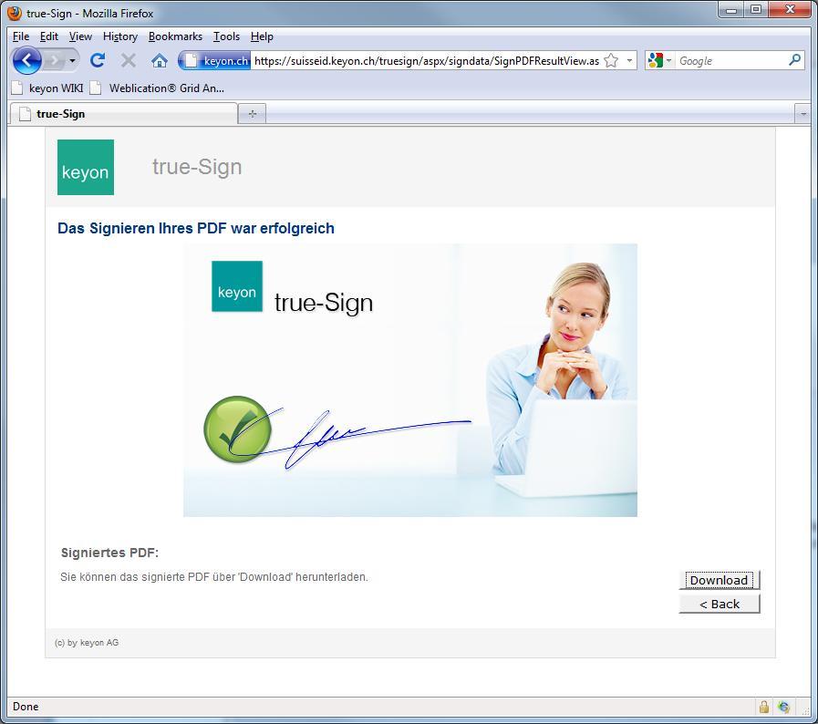 Live Demo Signaturprozess Beispiel: Zentraler Signaturdienst