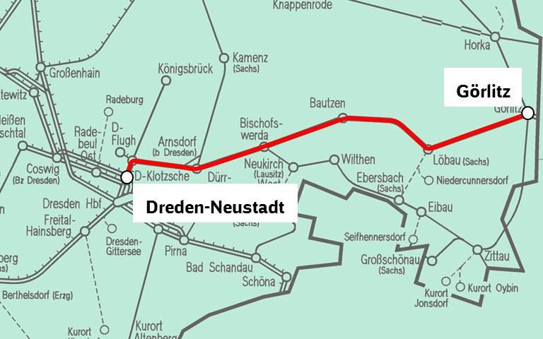 Bündel 04.19.0027 Dresden-Neustadt - Görlitz geändert Backup Lage im Netz Die wichtigsten Bauarbeiten EÜ Stolpener Str. EÜ Neustädter Str. EÜ Zeppelinstr.
