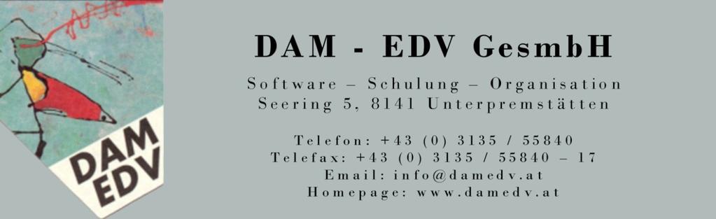 Neuer Releasestand Personalverrechnung DAM-EDV E.1.15 Inhaltsverzeichnis 1. Durchzuführende Arbeiten vor der ersten Abrechnung im Jahr 2011... 2 2a. Änderung im Programm 15: Verwalten Tabellen... 2 2b.