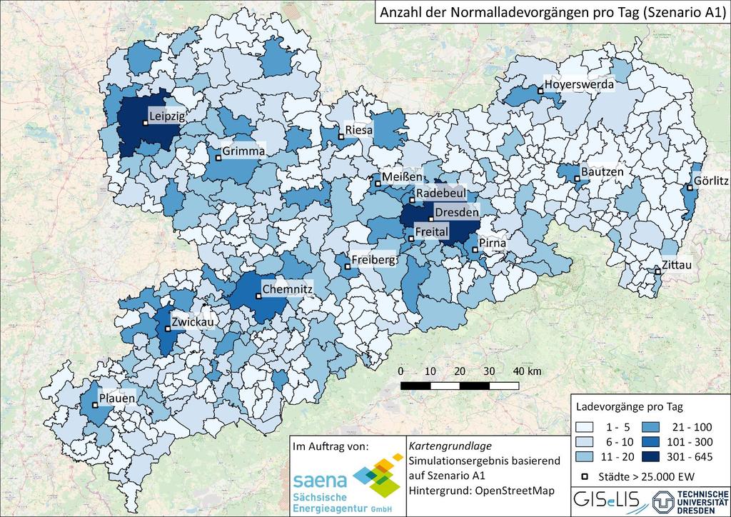 Prognose Normalladevorgänge in Sachsen nach Gemeinden
