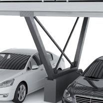 Collision protection: 10 kn for car weighing up to 3 tons : Galvanised steel Roofing material: Structural trapezoidal steel sheet Cable routing: Integrated