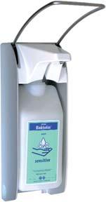 Geräte BODE Eurospender 1 plus zur Applikation von Hände-Desinfektionsmittel, Wasch- und Pflegelotion einfacher Pumpenwechsel durch Frontentnahme zuverlässiger, robuster Metall spender alle
