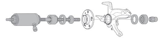 Radlagerwerkzeug montieren (mit mechanischem  Spindel Druckring Radnabe Druckring Mutter Hydraulik-Zylinder Druckring Radnabe