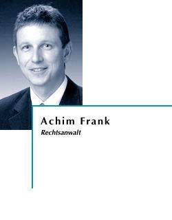 Der Referent: RA Achim Frank 39 Jahre, seit 1996 bei Schultze & Braun Sanierungs- und Insolvenzberatung Ausgewählte Fachbeiträge: Anwalts-Handbuch Insolvenzrecht, Runkel (Hrsg.