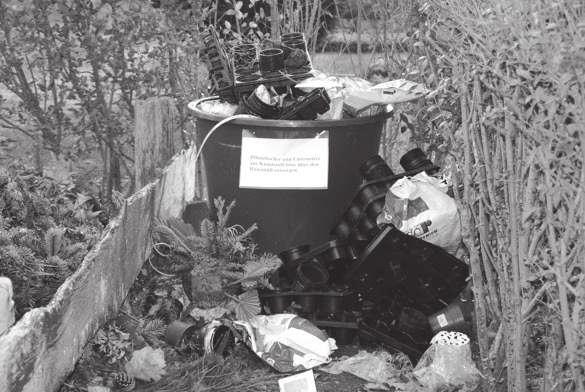 Illegaler Müll Unser Friedhof ist in dieser Jahreszeit am schönsten.