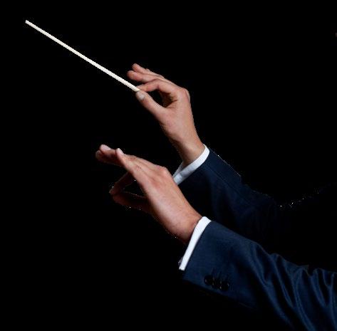 Eine Symphonie spielt man nicht alleine dazu braucht es ein Orchester sowie einen Dirigenten, Musiker, Instrumente und eine Melodie.