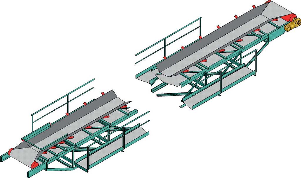 Standard-Förderbänder: Flexibles Baukastensystem Standard Belt Conveyor: Flexible Modular Design Hohe Flexibilität durch ein speziell entwickeltes variables Baukastensystem und vorproduzierte