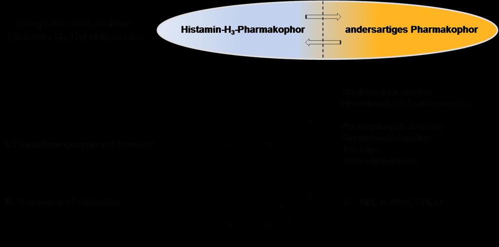 EILEITUG des Histamin-H 3 -Rezeptors stellt der Einsatz von Histamin-H 3 -Hybridliganden diesbezüglich einen vielversprechenden Ansatz dar (siehe Kapitel 1.3.5 und 1.4).