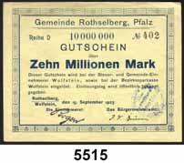 12,- 5512 Rheinzabern, Gemeinde 10 Millionen Mark 24.9.1923 Keller 4559.