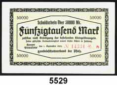 100 und 500 Millionen Mark 1. 9.1923 Keller 4835 LOT 6 Scheine.