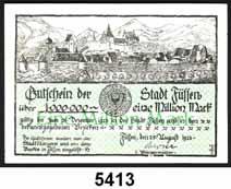 000 Mark und 1 Million Mark (3) 25.8.1923 G F 38 und Keller 1657 LOT 5 Scheine.