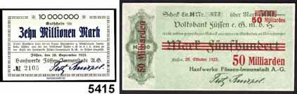 11.1923 Keller 1658 LOT 7 Scheine.