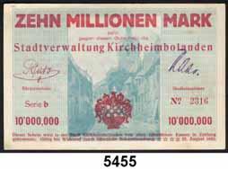 1923 Keller 2573 LOT 2 Scheine wenig gebr.und ksfr.