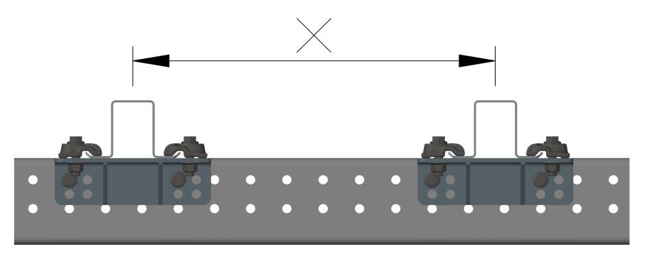 1250 mm berücksichtigen. Das Maß X darf dabei: Befestigungsteile Pos. 10-12-13-14- aus MF III-Karton-A Bild 10 12 1. beim Multiframe III XL, nicht mehr als 500 mm betragen. 2.
