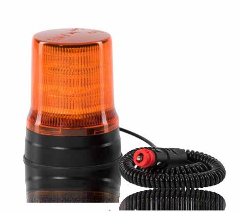 MOVIA - SL Magnethaftung 145mm LED-Kennleuchte mit Spiralkabel und 3-fach Magnethaftung optimale Haftung auch bei gewölbten Fahrzeugdächern Gummiummantelung der Magnete schützt vor