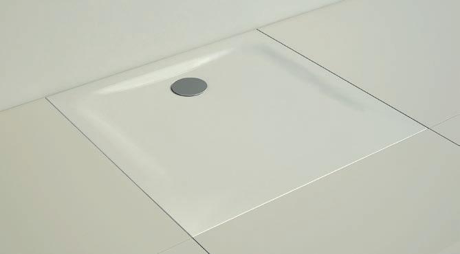 Bodenebene Duschwanne Floor-level shower-tray Duschwanne Quadrat weiß Square shower tray white x x 35 mm 1000 x 1000