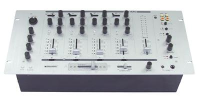 90 OMNITRONIC MX-410 Multichannel-Mixer Club-Mixer mit 4 Kanälen Eingänge: 11 x Line, 2 x Phono/Aux, 2 x Mic