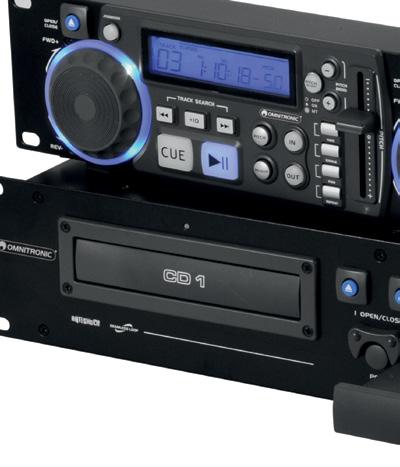 00 Doppel-CD-Player für DJs Mastertempo-Funktion (gleichbleibende Tonhöhe bei Geschwindigkeitsänderung) 2 x 40 Sekunden Anti-Shock-Puffer Alphanumerische LCD-Displays (blau hinterleuchtet) Beleuchtet