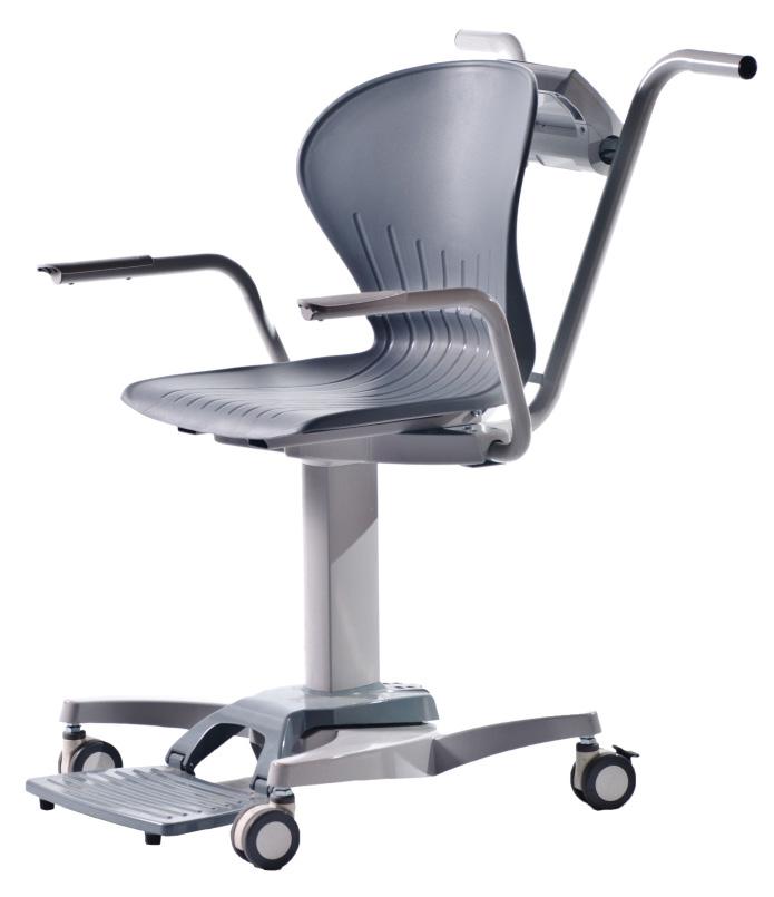 Stuhlwaage Modell 100 Die Stuhlwaage mit ihrem patentierten Design unterstreicht CareLine s bekannte Zuverlässigkeit und kompromisslose Präzision.