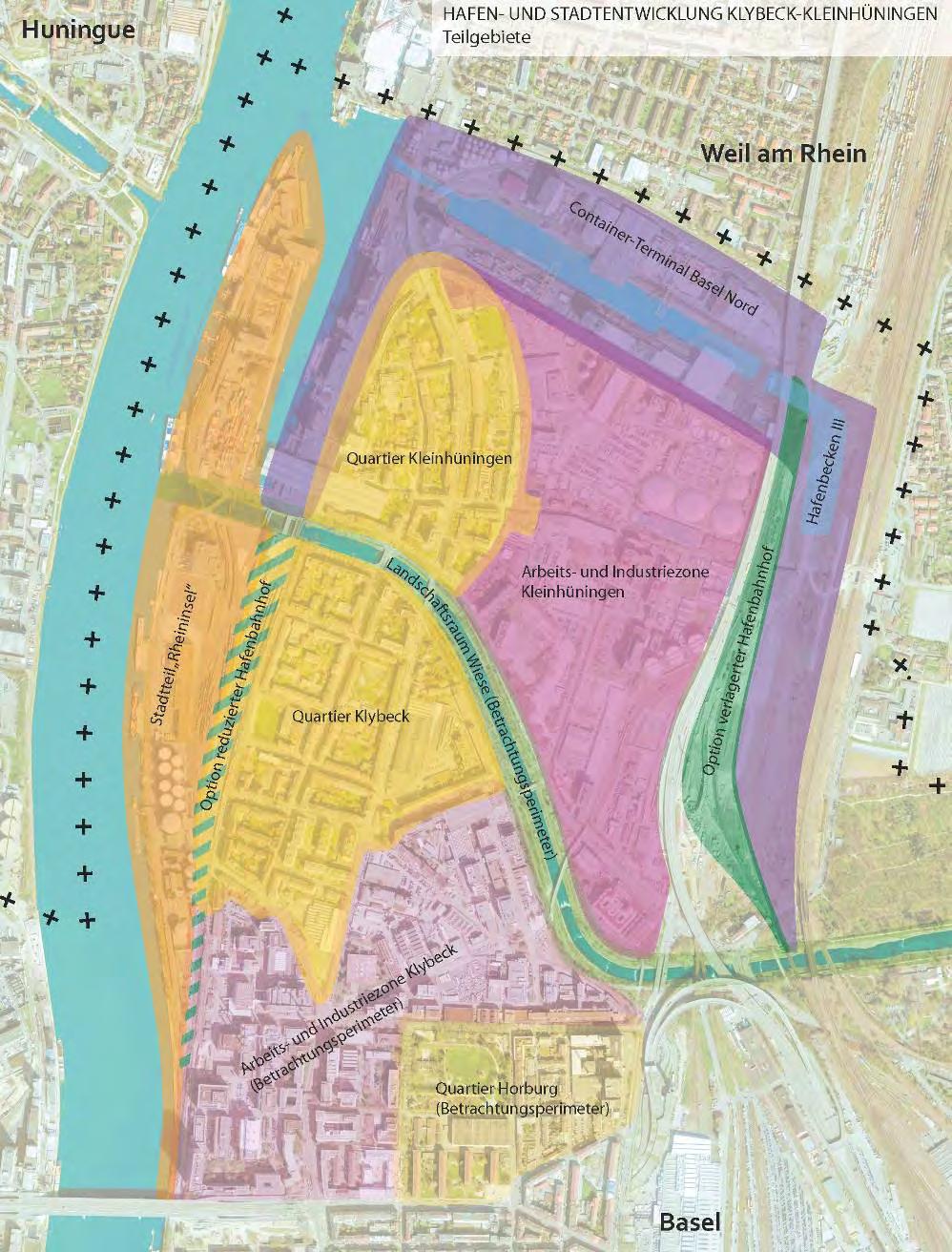 Elemente des Stadtteil-Entwicklungsplanes Klybeck-Kleinhüningen Phase 1 2013-2014 Fokus auf - Hafenkerngebiet und neue Hafenflächen - Rheininsel (Klybeck- und Westquai) Phase 2 2014-2015 -