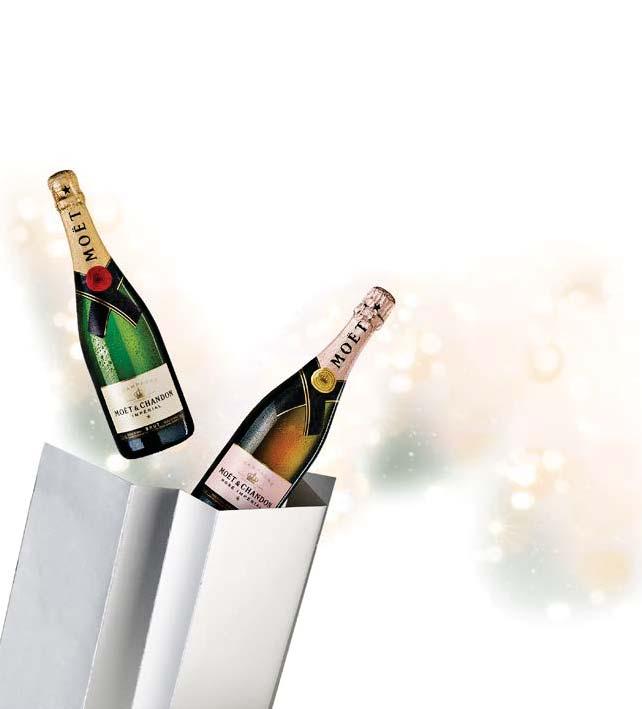 FÜR DIE BESONDEREN MOMENTE 01 Champagner Moët & Chandon Brut Impérial, besticht durch seine leichte Fruchtigkeit, sein ansprechendes Aroma und seine überzeugende Reife, ist