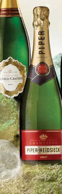 vereint die Eleganz des Chardonnays mit dem fruchtigen Pinot Meunier und dem Durchhaltevermögen des Pinot Noirs, 0,75-l-Flasche, *1 Liter 3, 59066 05 Champagner Perrier-Jouët Grand