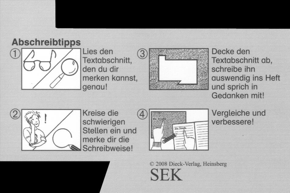 Arbeitstechniken TKK (Text-Korrektur-Karte) TKK als Brücke zum Schreiben eigener Texte Eigenständige rechtschriftliche Korrektur folgt der