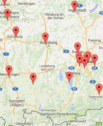 Aktueller Stand DSG- zertifizierte Stroke Units Südwestbayern Quelle: www.dsg-info.