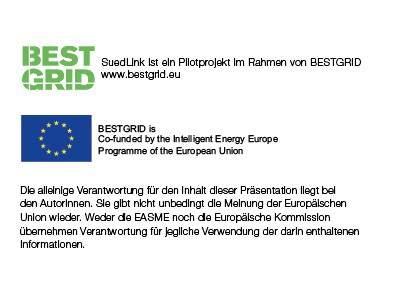 Ihre Ansprechpartner Für Fragen stehen wir gerne zur Verfügung SuedLink-Projektteam T: +49 921 507 40 5000 F: +49 921 507 40 4059 E: suedlink@tennet.eu www.