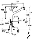 Als Niederdruck-Modell nicht lieferbar Hochdruck 090211063 Chrom 359,00 KWC-Mischer Luna mit