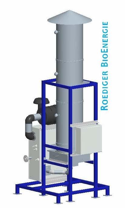 3. Thermische Behandlungsverfahren Roediger BioEnergie - Schwachgasfackel Bei der Roediger BioEnergie Schwachgasfackel handelt es sich um einen keramischen Porenbrenner.