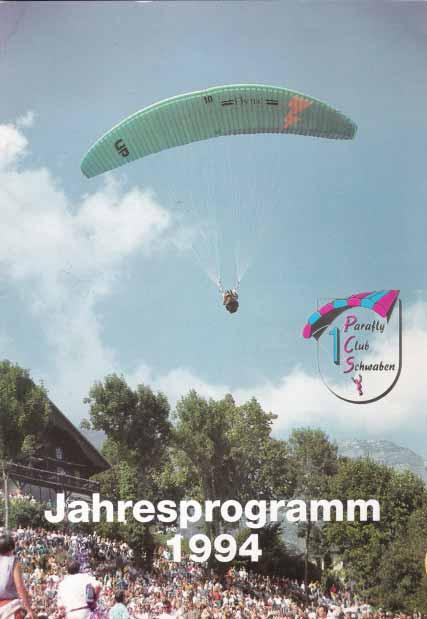 Chronik 3 1994 Das JP94 besteht aus 56 (+4) Seiten und enthält ein 6 Weiterbildungslehrgänge sowie 23 Ausfahrten. Erstmals gibt es eine Flugfunk-Ausbildung nach neuem Luftrecht.