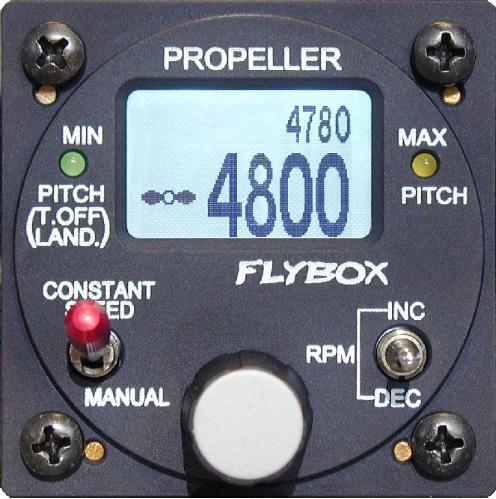 c) Ausführung mit Constant-Speed-Regelung ( Steuerung ECS-M ) Allgemeines Die Bedienung erfolgt über den Propellerregler Flybox PR1-P im Cockpit.