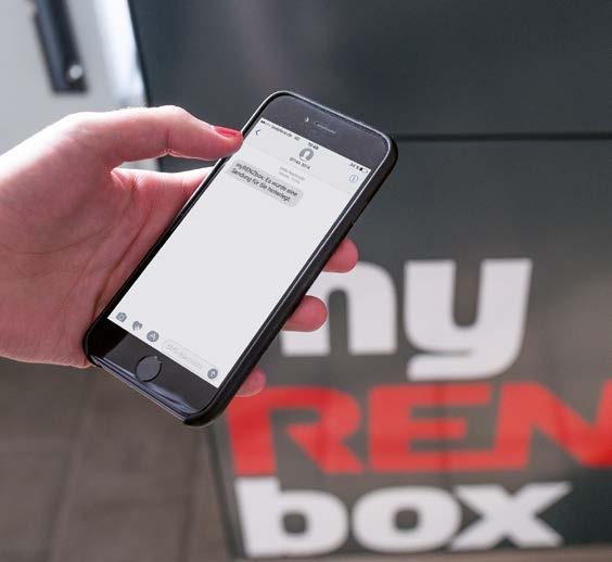myrenzbox App Die myrenzbox App ist direkt mit der myrenzbox Steuereinheit vernetzt und ermöglicht die Bedienung der Paketkastenanlage bequem vom Smartphone oder Tablet aus.