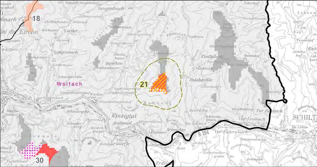 Gebiet Nr. 21 - Kapf Gemeinde(n): Wolfach Herleitung der regionalplanerischen Vorranggebietskulisse Windenergie Ausschlussgründe* (vgl.
