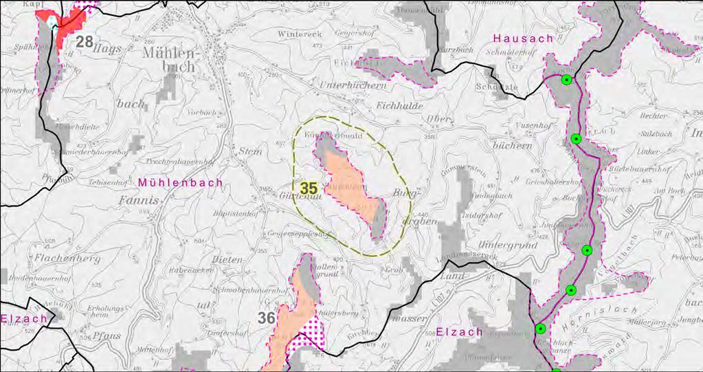 Gebiet Nr. 35 - Nautenberg/Hörnle Gemeinde(n): Mühlenbach Herleitung der regionalplanerischen Vorranggebietskulisse Windenergie Ausschlussgründe* (vgl.