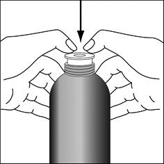 2. Füllen Sie die Flasche mit frischem Trinkwasser bis zur Füllmarke auf, verschließen Sie die Flasche und schütteln Sie diese erneut kräftig. 3.