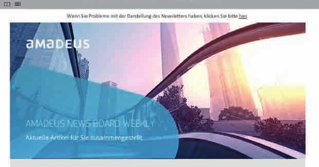 Every Tuesday after going live, the partner promotion is sent to all subscribers as part of the Amadeus News Board Weekly